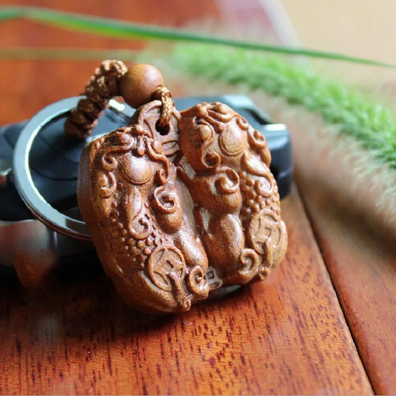 1 шт. мифический китайский животных резьба брелок Lucky гравировка ювелирных