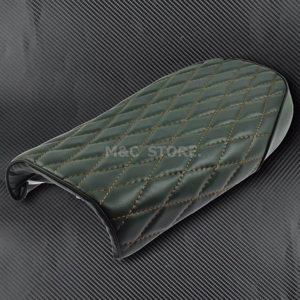 Мотоциклетное зеленое винтажное сидение для кафе седло горба в стиле ретро Honda