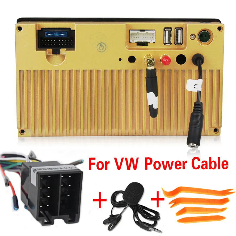 For VW cable 2Din Android 8,1 автомобильный dvd-плеер радио для Nissan Volkswagen TOYOTA Honda KIA hyundai Lada mazda Универсальный Автомобильный gps навигатор - Цвет: For VW cable
