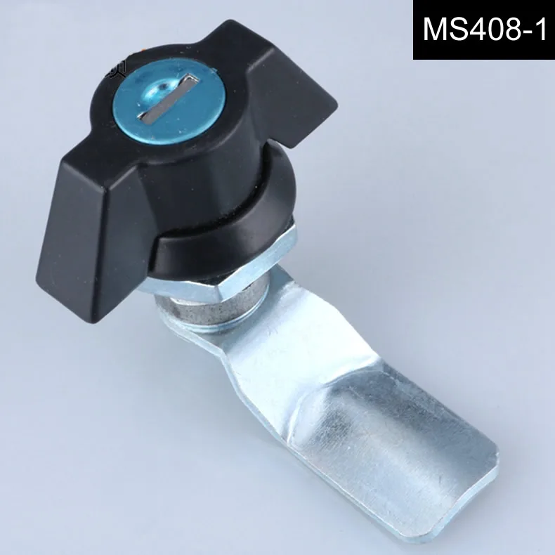 MS408 1 Черный замок с двойным крылом для шкафа MS408 цилиндрический замок, кулачковый замок для шкафа, для распределительной коробки, замок для промышленного шкафа - Цвет: MS408 1