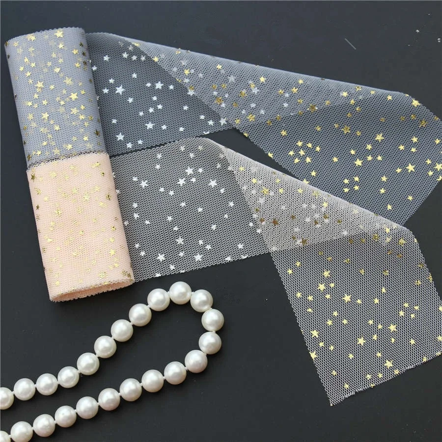 5 ярдов 8 см/6 см горячая распродажа звездное небо блестящие звезды блестки