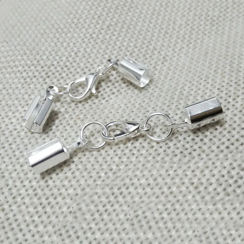 Ожерелье Фурнитура кожаный шнур веревки обжимные концевые наконечники с