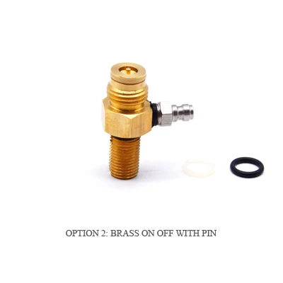 valve with pin Пейнтбольный СО2 бак на офф адаптер 5/"-18UNF и G1/2-14 резьба - Цвет: valve with pin