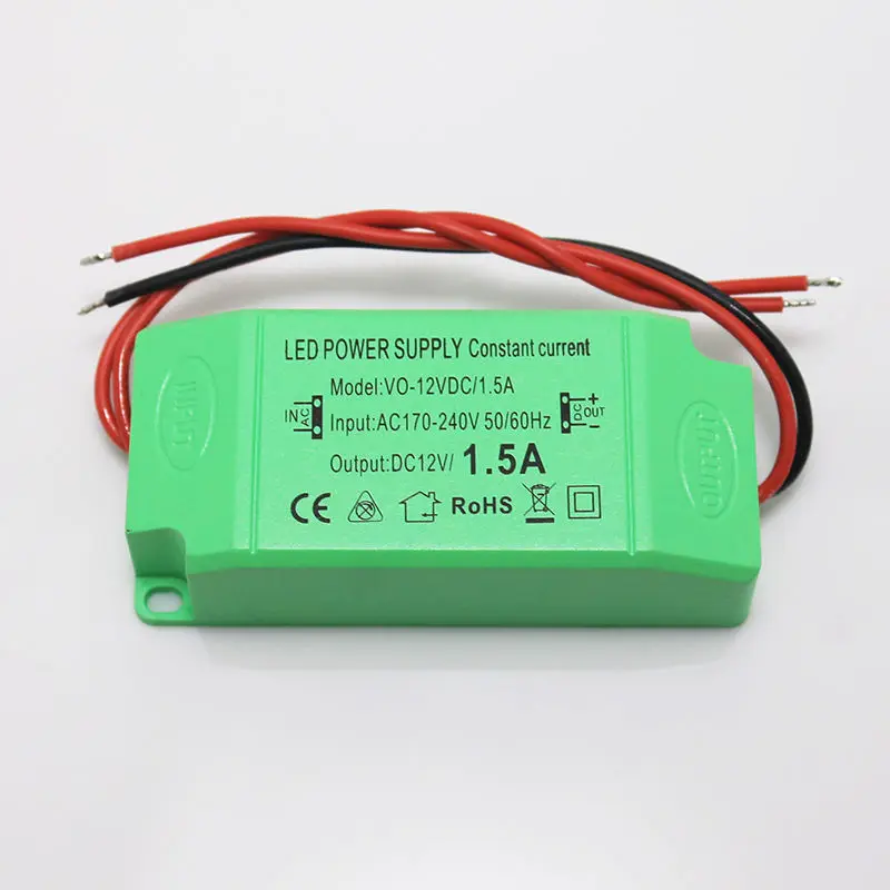 Высокое качество выход DC12V 1.5A 18 Вт источник постоянного тока светодиодный