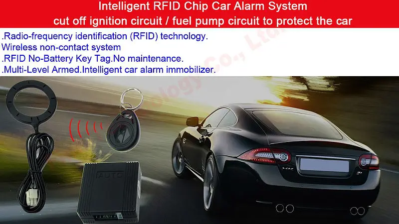 10PCS wholesale price RFID transponder immobilizer one way car alarm with horn siren auto arming security anti-theft device | Автомобили и