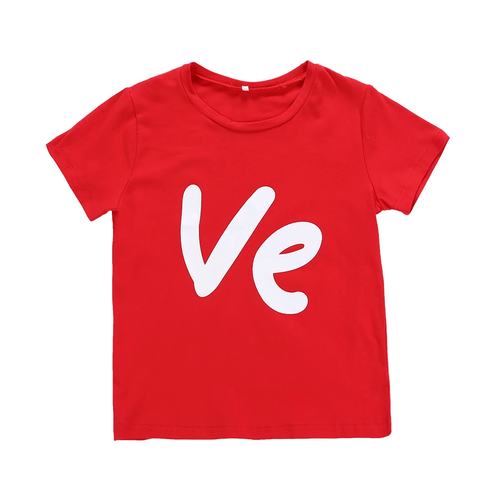 Наряды для мамы и сына Love Me одежда дочки подходящие ко всей семье футболки летняя