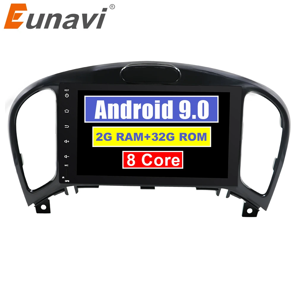Eunavi 2 din Android 9,0 Восьмиядерный автомобильный dvd-плеер для Nissan Juke для Infiniti ESQ 2011- Автомобильный gps навигатор стерео