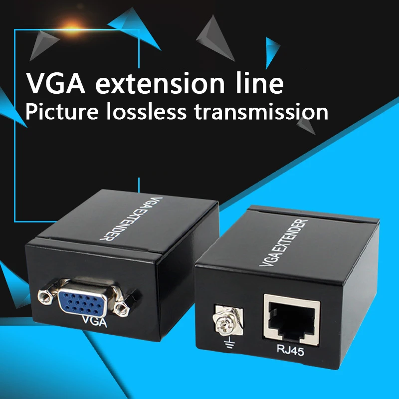 1 шт. Новый Один RJ45 Cat 5e/6 сетевой кабель до 60 м VGA удлинитель сигнала Поддержка Full 3D