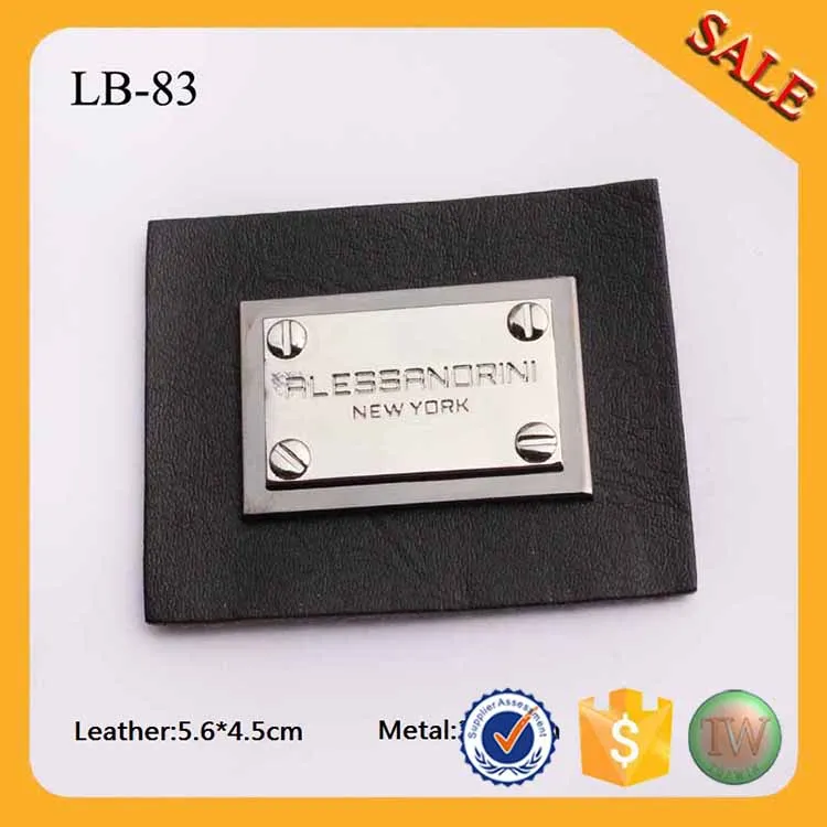 LB83 Тиснением металлические кожаные этикетки для кожаной обуви или человек