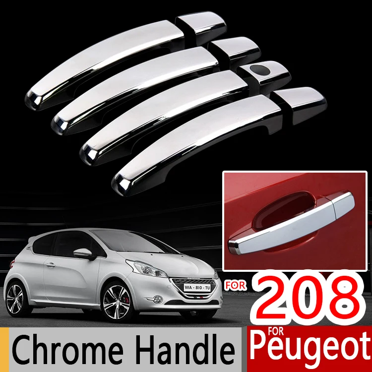 Для Peugeot 208 хромированные чехлы с ручками Набор отделки 2012 2016 Active Allure GTI