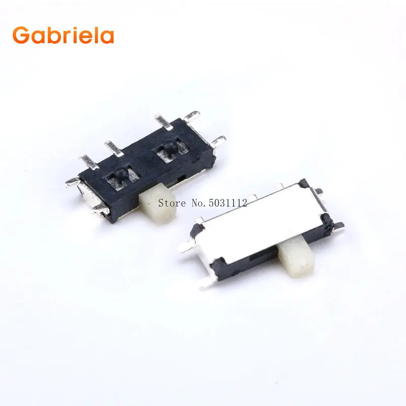 50 шт./Лот Мини 7 контактный ВКЛ./ВЫКЛ. 1P2T SPDT MSK 12C02 SMD переключатель слайдов для MP3 MP4 DC
