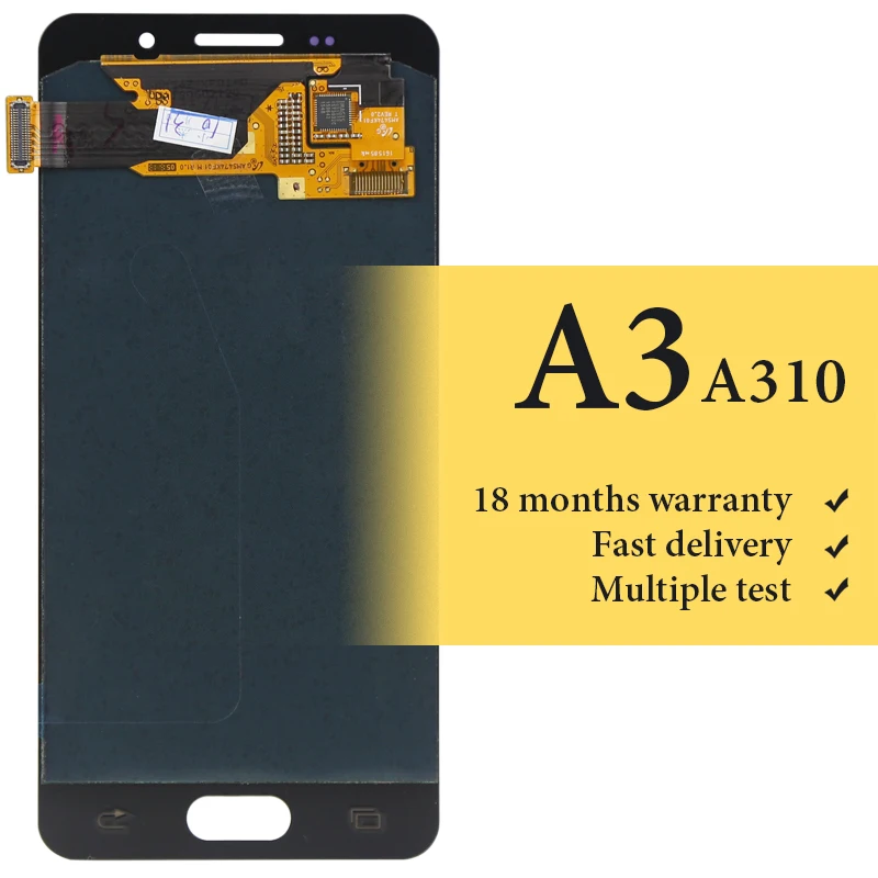 For mobile phone A310 SM-A310F A310F lcd Best quality For A3 2016 lcd display OEM quality  screen assambly replacement