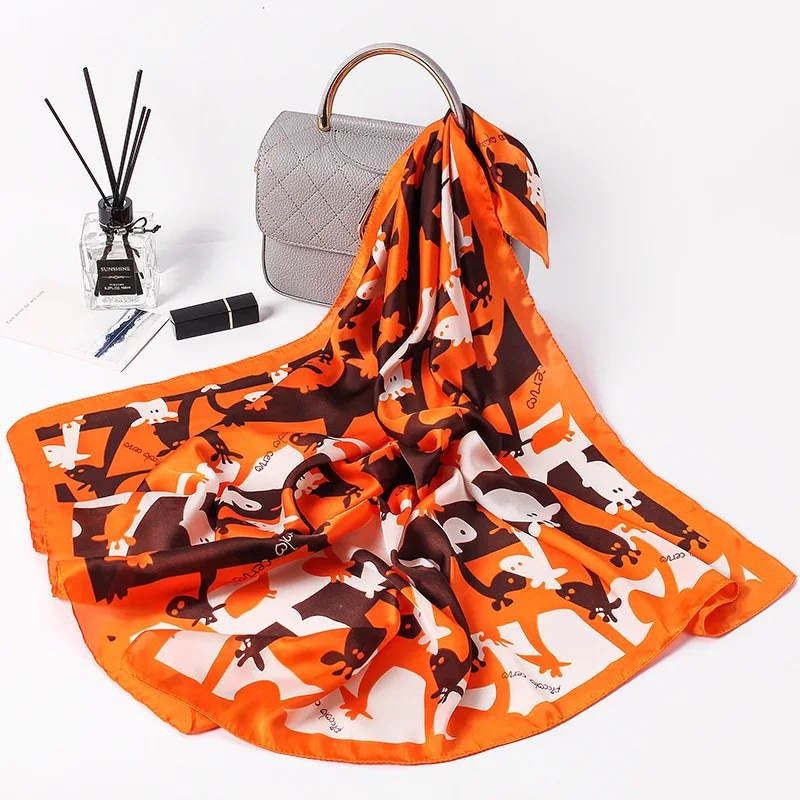hot 2018 fashion womens spring scarves women thin chiffon silk shawl animal print and drop shipping | Аксессуары для одежды