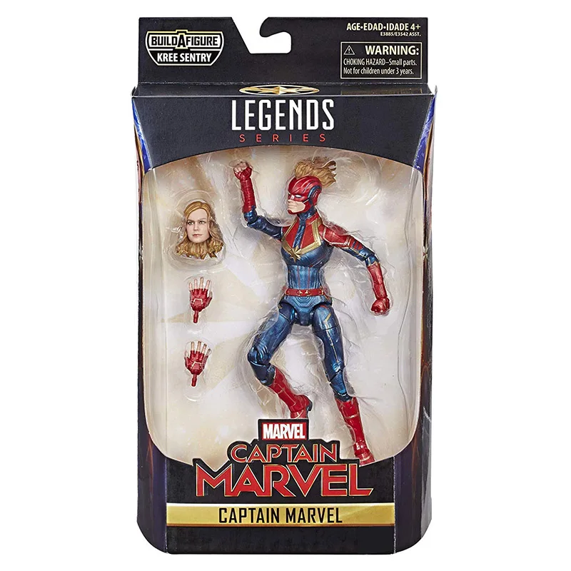 Marvel Avengers Endgame Legends серии капитан Марвел голова может быть изменена ПВХ фигурка
