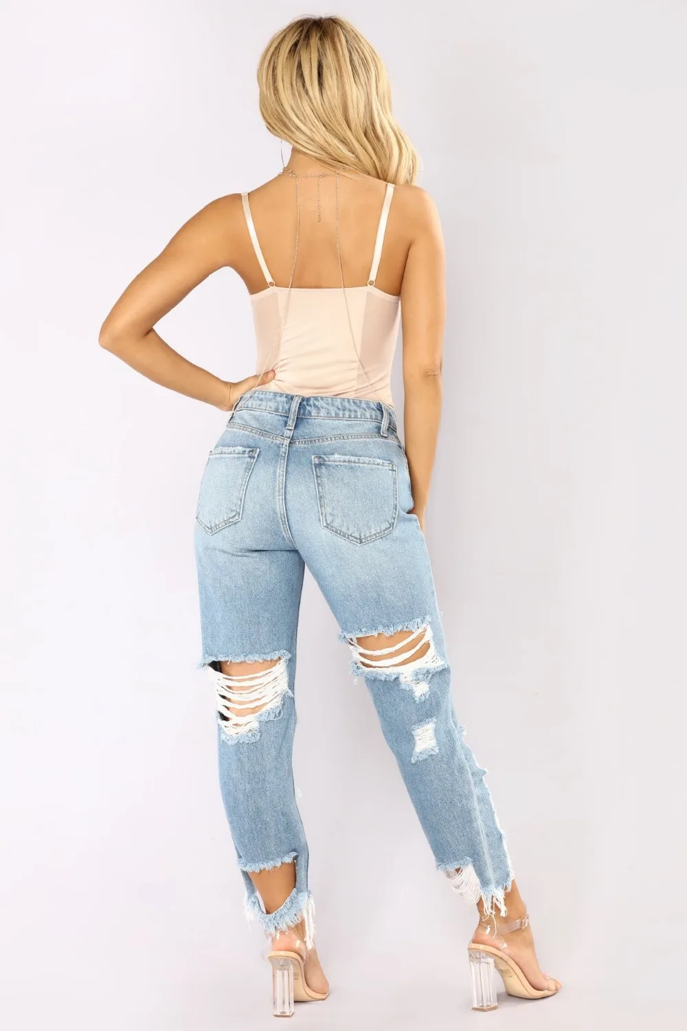 Новинка года. Женские джинсы eBay Amazon wish с большими дырками
