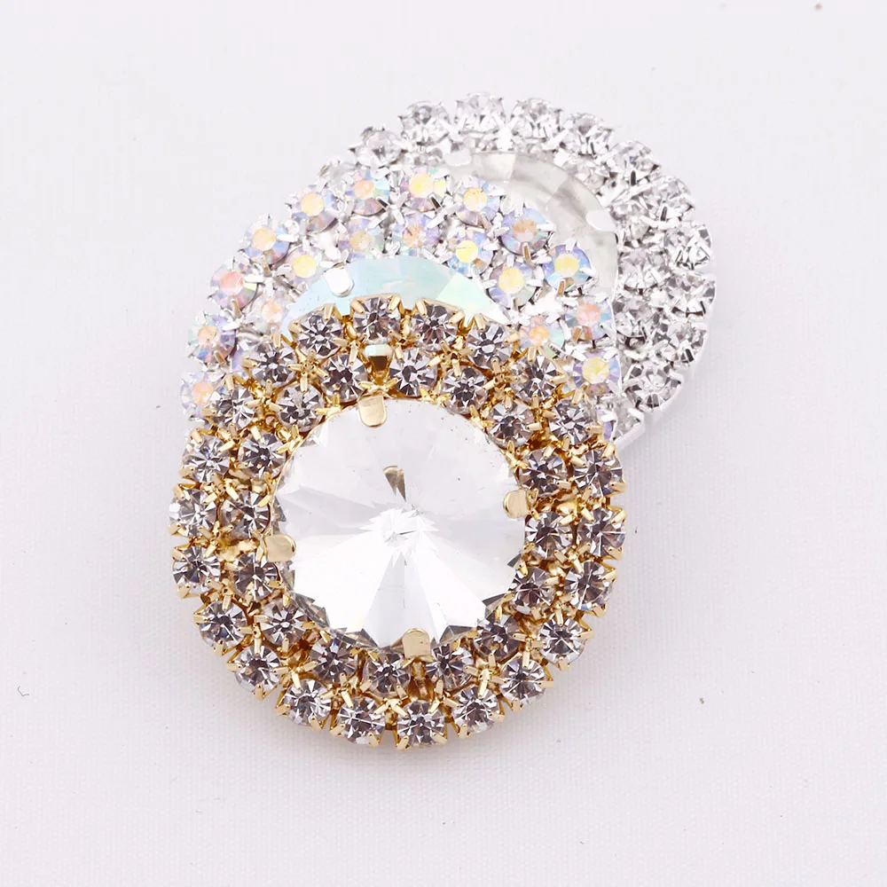 1 шт./лот пуговицы со стразами для пришивания одежды скрапбукинга с costura Швейные аксессуары 3