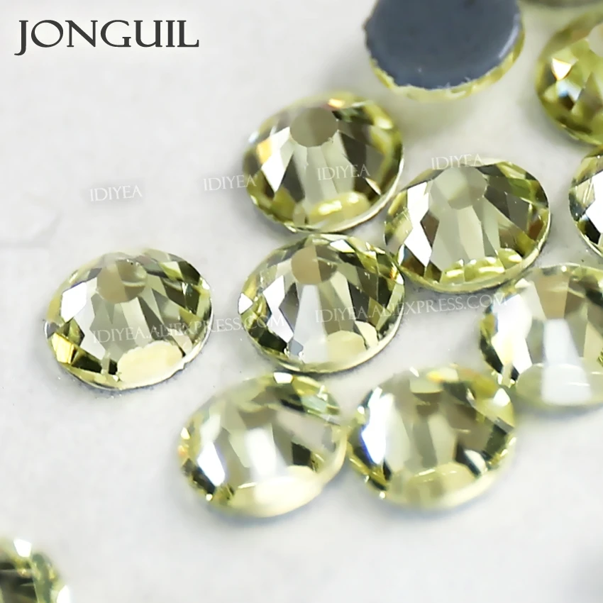 Стеклянные стразы с плоской задней поверхностью Jonguil блестящие исправление для