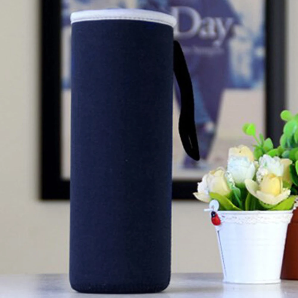 Navy Blue Water Bottle Cover 360ML/550ML Neoprene Warm Heat Insulation Water Bottle Bags Case Pouch - Цвет: Navy Blue