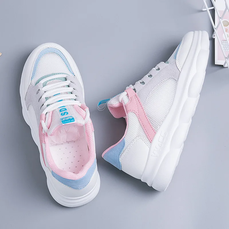 Новинка 2019 года сезон осень модная женская белая повседневная обувь сетчатая