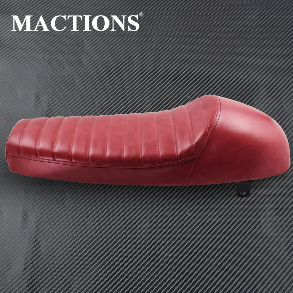 

Motorcycles Vintage Hump Cafe Racer Seat Waterproof Seats For Suzuki GS For Honda CB For Yamaha SR400 SR500 XS650 Universal Red