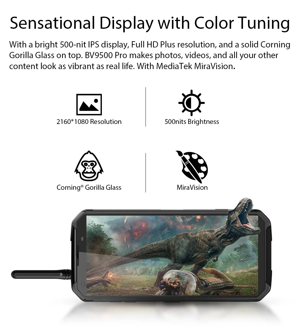 BLACKVIEW BV9500 Pro 10000 мАч Беспроводная зарядка для мобильного телефона IP68 Водонепроницаемый 5," 18:9 FHD Смартфон Android 8,1 6G+ 128GB NFC