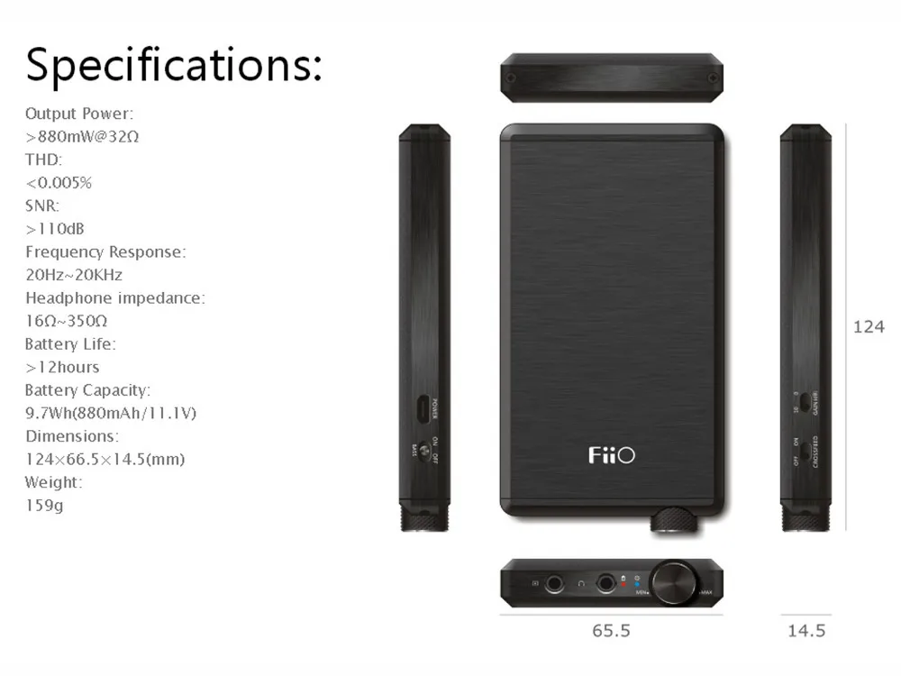 FiiO E12 Portable High-Powered DAC HiFi 