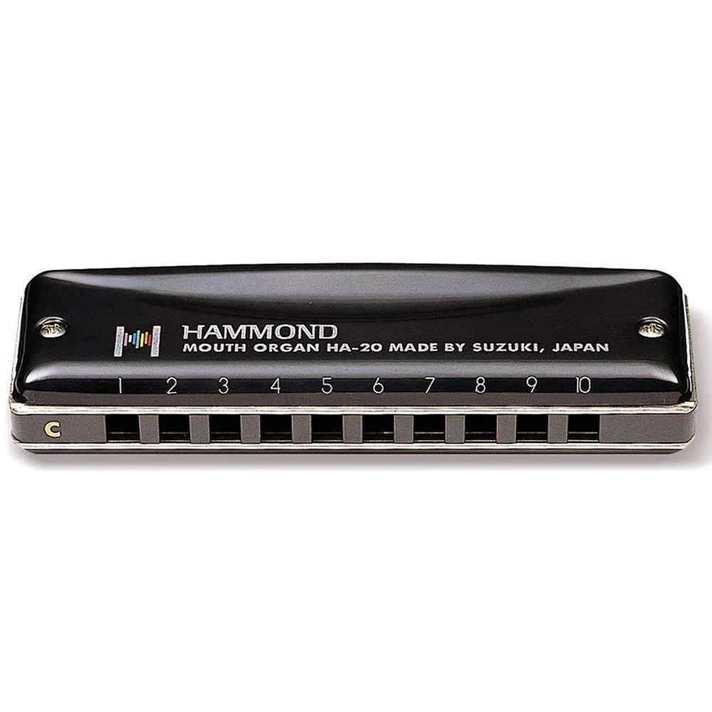 Diatonic Губная гармошка Suzuki Hammond HA 20 10 отверстий Blues Harp Key C Organ Japan профессиональные