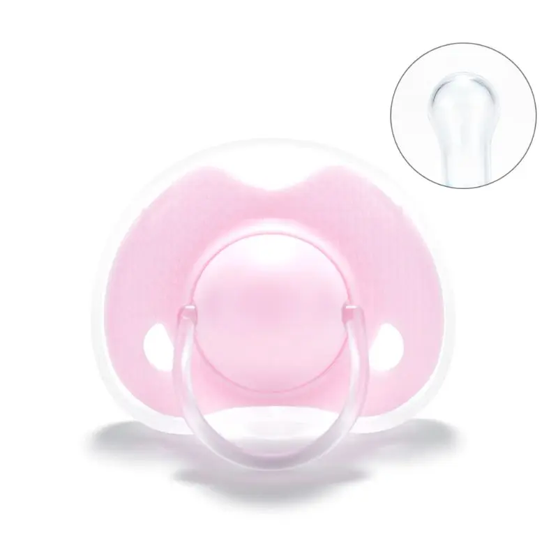 Baby Silicone Pacifier Newborn Infant Boys Girls Dummy Nipples Flat Round Head Soother | Мать и ребенок