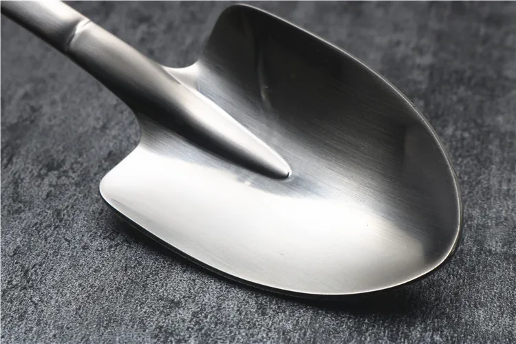 304 stainless steel shovel spoon Dessert Tea Spoon For Picnic Kitchen Accessories retro cute shovel spoon 18.5cm