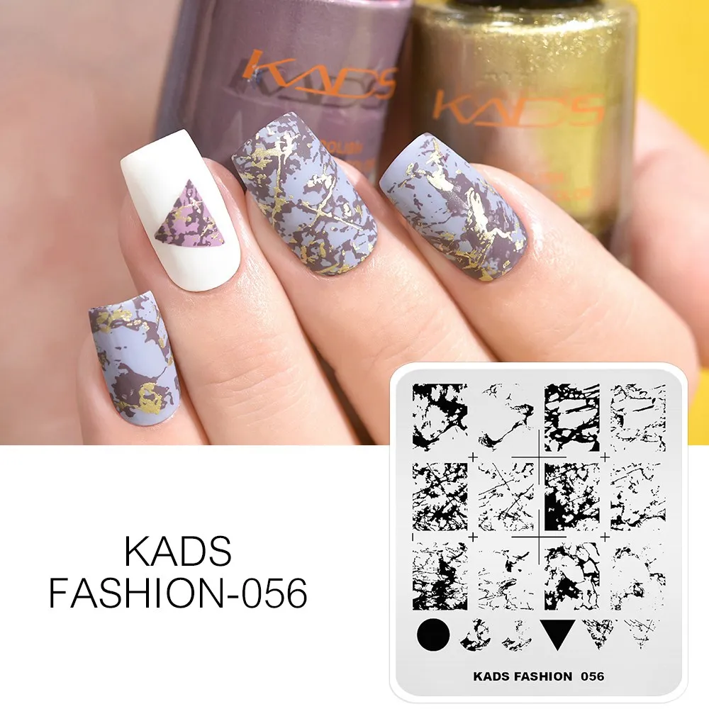 Fashion 056 KADS Стемпинг Пластины для стемпинга Новое поступление Горячая распродажа Геометрические и цветы и ювелирных 40 выборов Штамп для стемпинга Трафареты для ногтей для маникюра Штамповка Стэмпинг Печать для ногтей - Цвет: Fashion 056