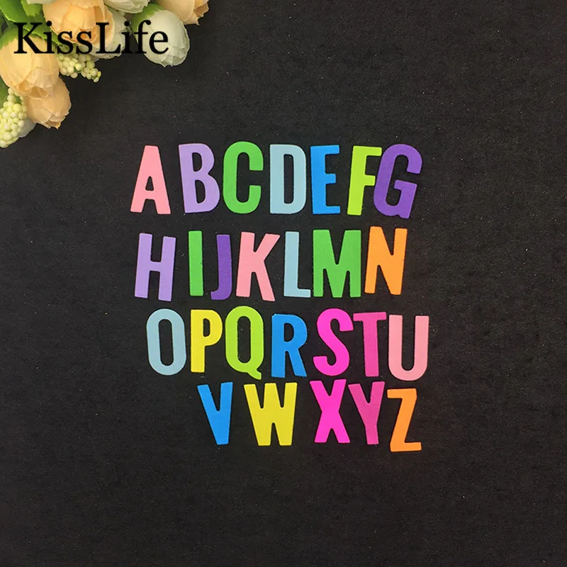 1 Pack 26 Pcs Golden Alphabets Metal Cutting Dies Kscraft for Card Making Scrapbooking Birthday Christmas Die Cuts | Дом и сад