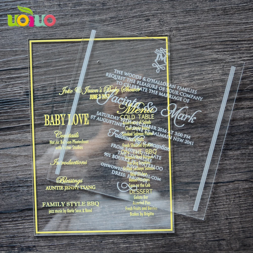 Бесплатная доставка 25 шт. индивидуальная печать акриловое прозрачное стекло