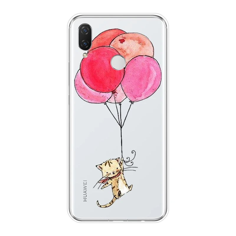 Силиконовый чехол с котом медведем лисой пандой для Huawei Nova Smart Lite 2017 мягкая задняя