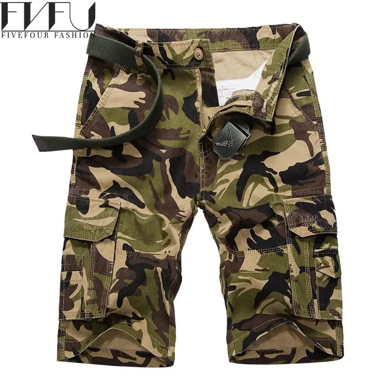 Модные шорты мужские Летний стиль 2017 г. военные мульти карманы камуфляж хлопок