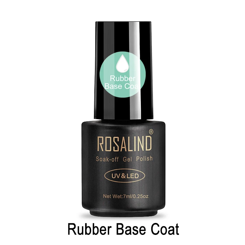 Rubber Base ROSALIND гель 1S 7 мл Лак для ногтей замочить светящийся розовый золотистый гель для ногтей с блестками лак праймер для УФ-гель для дизайна ногтей лак - Цвет: Rubber Base