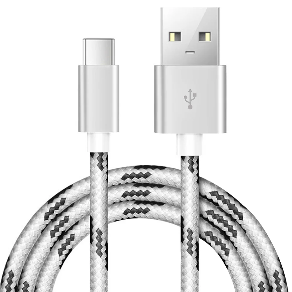 sliver 2.4A usb type-C зарядный кабель для samsung S8 S9 Быстрая зарядка шнур данных для huawei P10 P20 Pro Xiaomi Mi8 6 кабели зарядного устройства для телефонов - Цвет: sliver