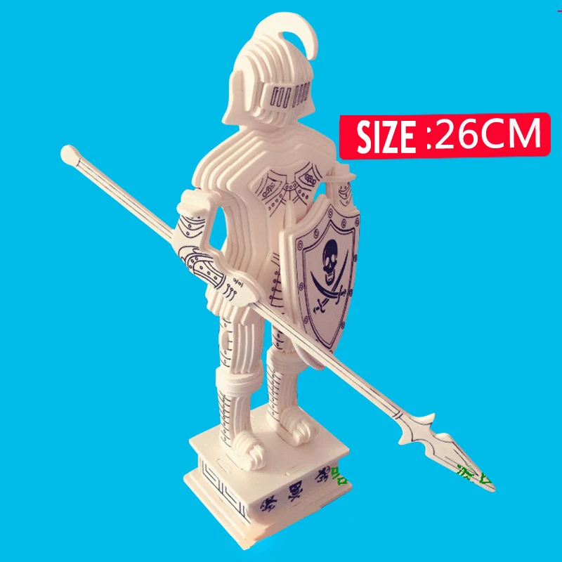 Творческий Diy ручной работы детей 3d самолет здание головоломка модель собранные деревянные развивающие игрушки детские подарки - Цвет: 13