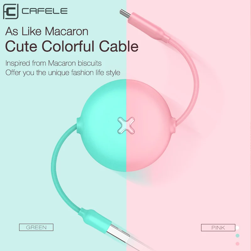 USB кабель CAFELE Type C для быстрой зарядки телефонов Huawei Xiaomi Samsung Galaxy S9|Кабели