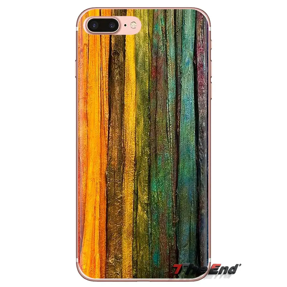 Силиконовый чехол для телефона чехлы на пастельная Радуга Дерево Обои Для LG G3 G4