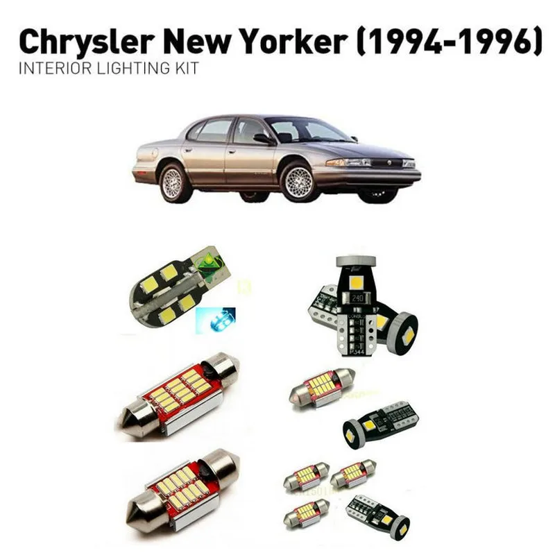 Светодиодные внутренние фары для Chrysler new yorker 1994 1996 13 шт. светодиодные автомобилей