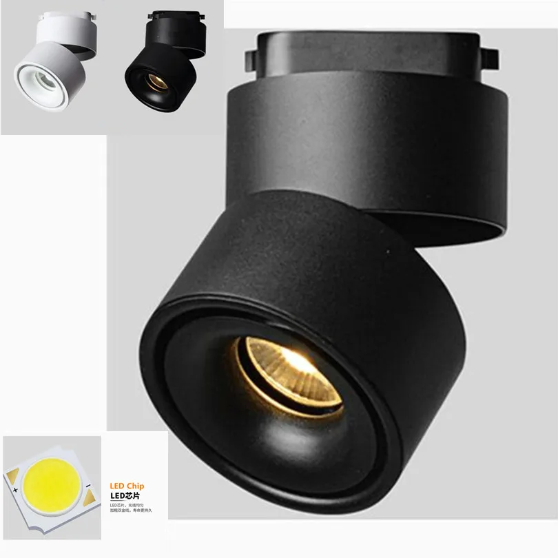 

4x 15W 20W Dimmable LED Track Light COB 15W 20W Indoor Spotlight Rail Lamp For Living Room Shops Stores Adjustable Free Shipping