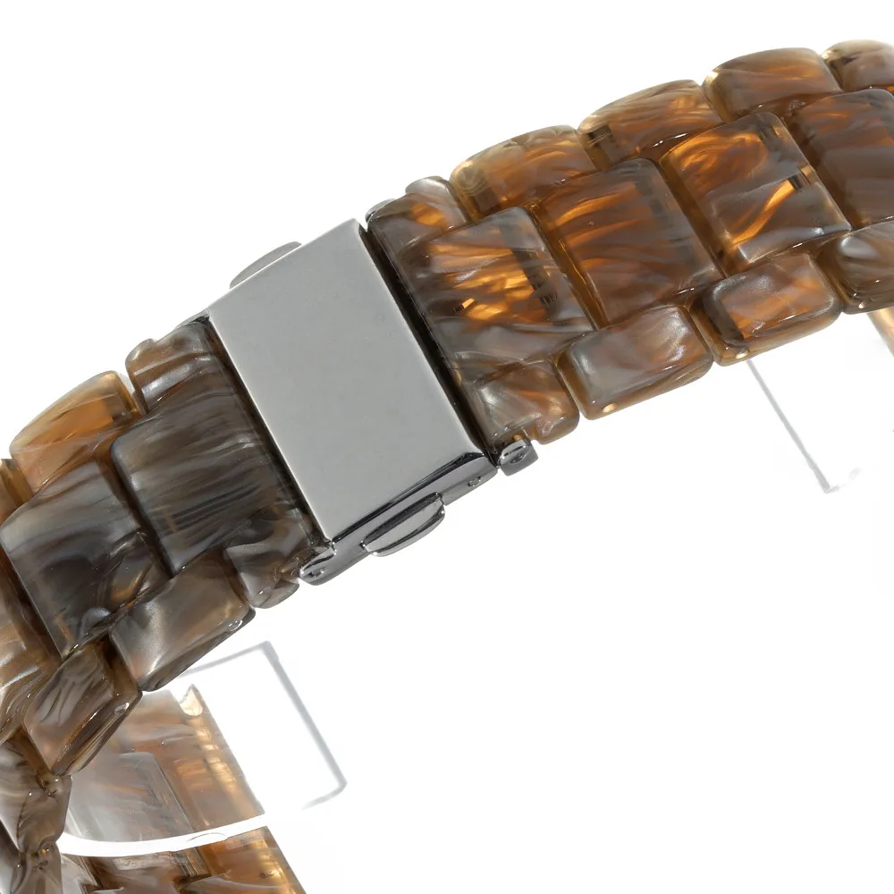

Resin Strap for Apple Watch 44 mm 38mm 42mm 40mm Correa Stainless Steel Buckle Watch Band for Apple iWatch Series 6 5 4 3 2 1