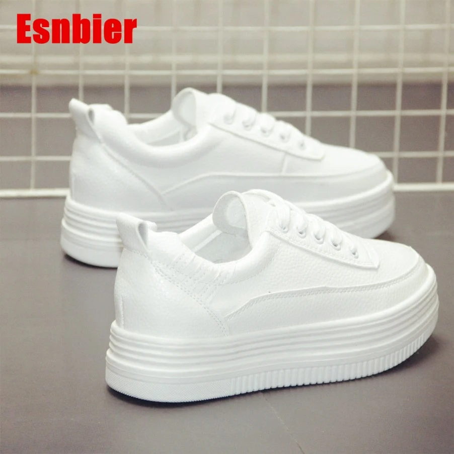 Женская Вулканизированная обувь кроссовки ярких цветов для отдыха на липучке