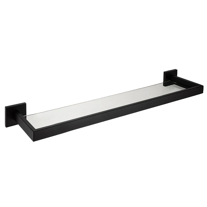 Glass Shelf SUS 304, черный набор аксессуаров из нержавеющей стали для ванной комнаты, держатель для полотенец, держатель для бумаги, держатель для полотенец, аксессуары для ванной комнаты EL83100 - Цвет: Glass Shelf