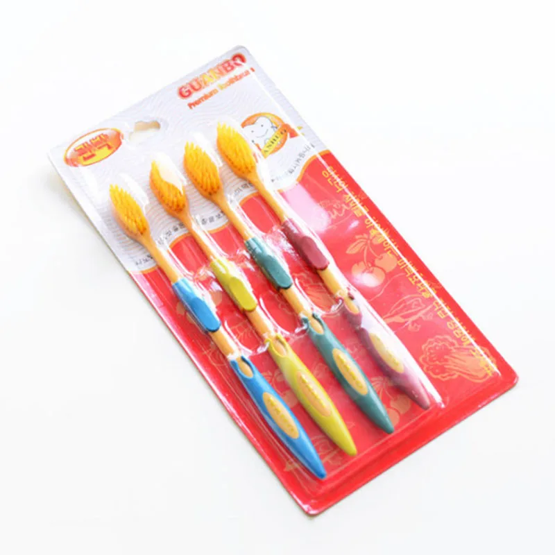 4 шт. двойной Ультрамягкая зубная щетка бамбук древесный уголь Нано чистка зубов