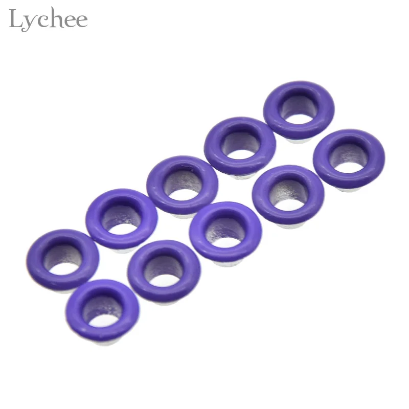 5 Lychee 100 шт. металлические люверсы для кожаного ремесла DIY ручной работы аксессуары для скрапбукинга - Цвет: 5