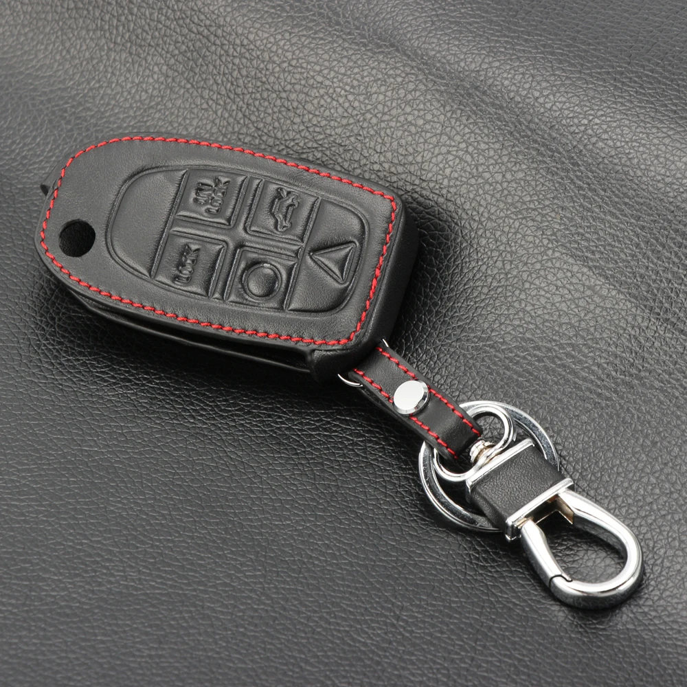 5 кнопочный кожаный флип автомобильный чехол для ключей аксессуар Volvo C70 S40 S60 S80 XC90