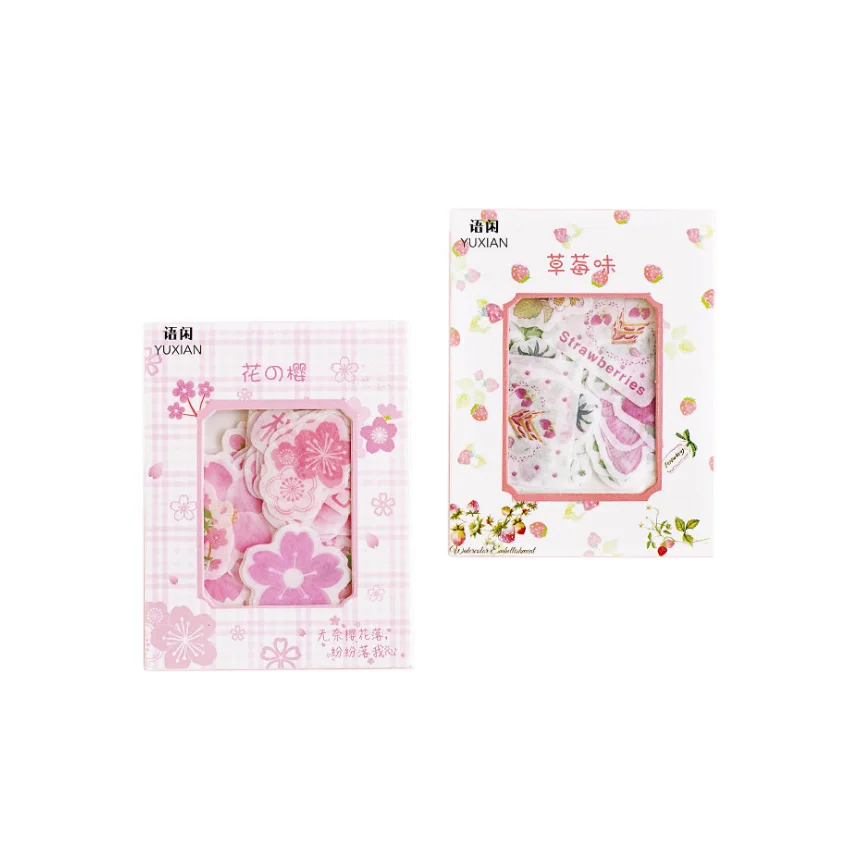 40 шт./упак. все в розовом цвете милая мультяшная наклейка с фламинго DIY дневник