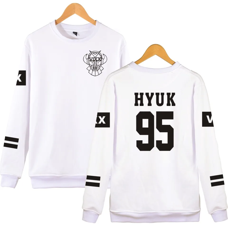 VIXX Kpop свитшот фанаты поддержка имени члена принт Vixx 92 Кен 95 HYUK флисовые толстовки