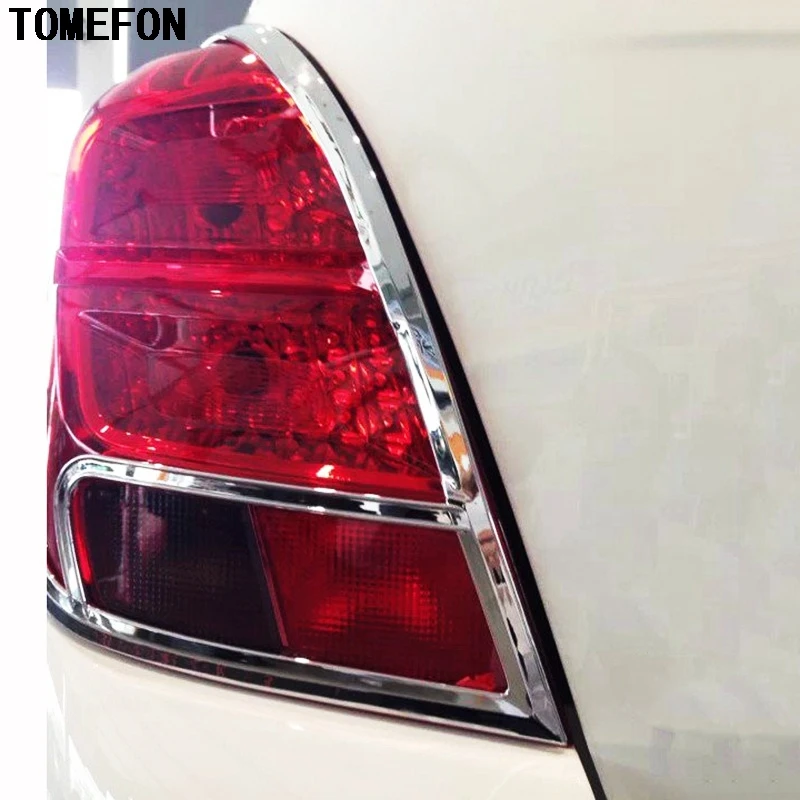 

2pcs ABS Chrome For Chevrolet Chevy Trax Tracker 2014 2015 Rear Tail Light Lamp Cover Stiker Decoration Light Protection Overlay